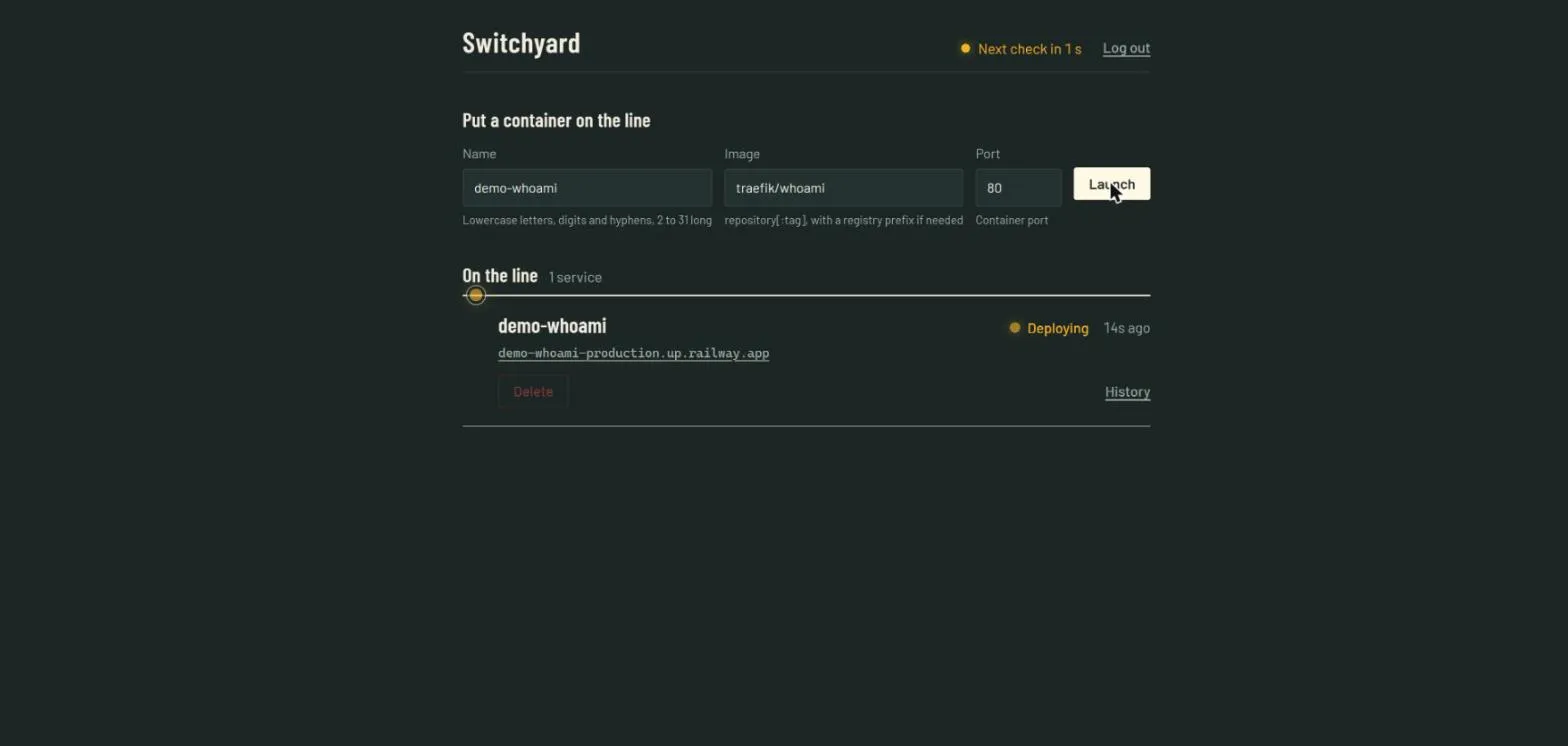 Switchyard: screen 3 of 5