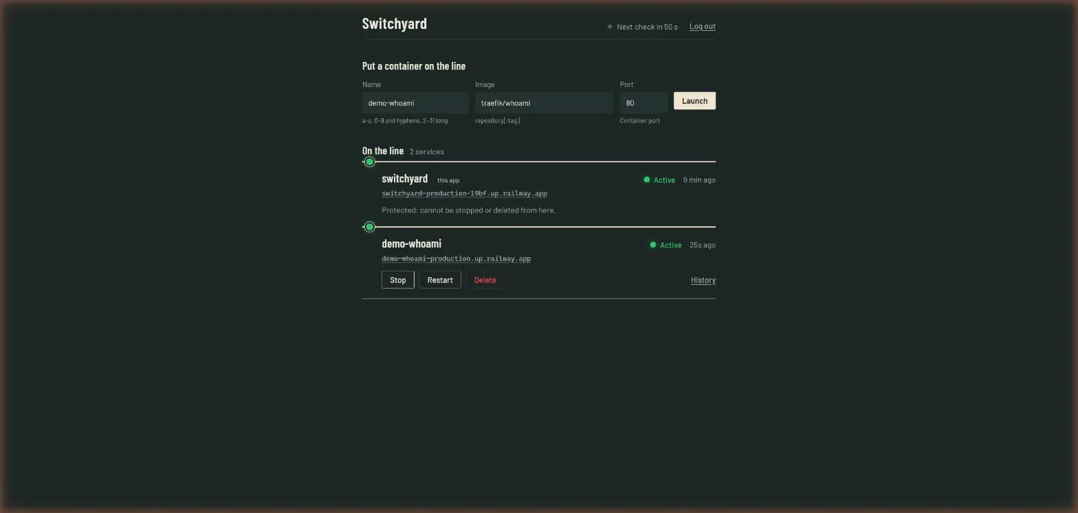 Switchyard: screen 5 of 5