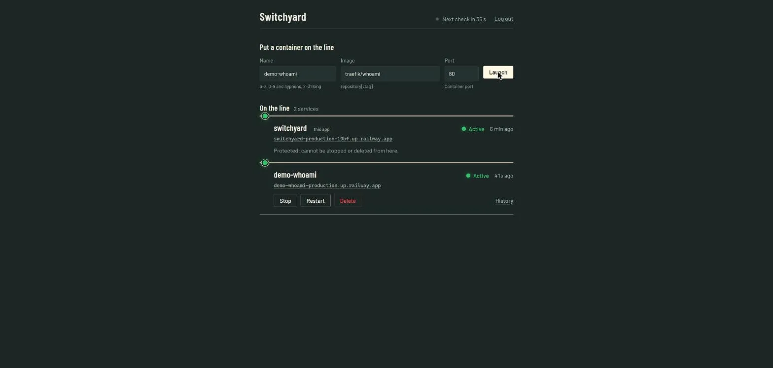 Switchyard: screen 2 of 5